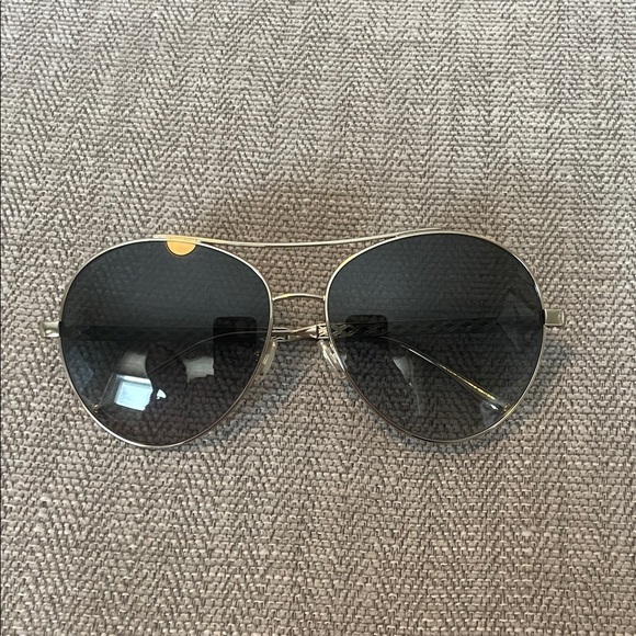 Jimmy Choo Accessories - NEW with Case! Jimmy Choo Silver Aviator Sunglasses with Black Lenses